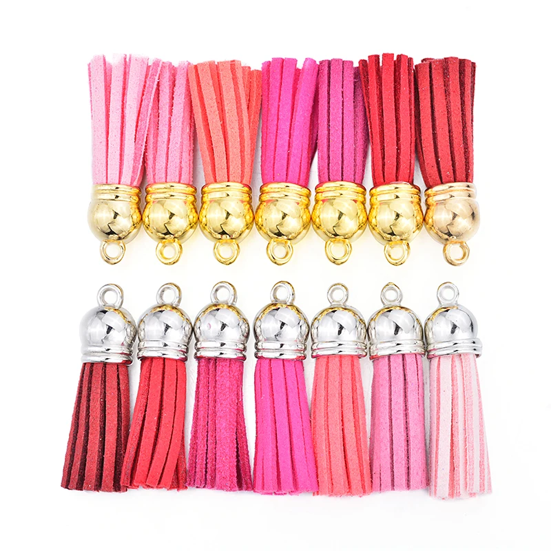 Кепка с кисточками из искусственной кожи 70 шт./лот 35 цветов 38 мм|Ювелирная