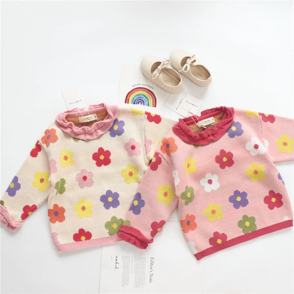 

Tonytaobaby Autumn and Winter Clothes New Baby Girls Wear Sweet Pure Cotton Sweater Toddler Sweater Girl Sweater