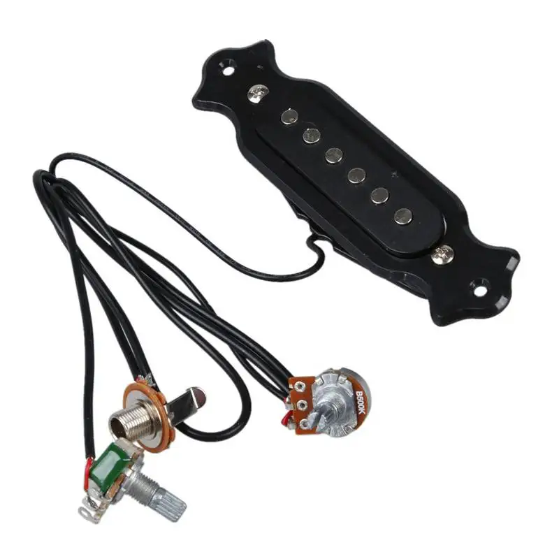 

Magnetic acoustic pickup for guitar Black