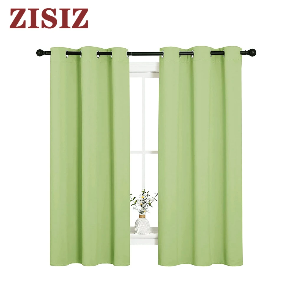 Однотонные затемняющие Короткие шторы для кухни гостиной небольшие спальни дома