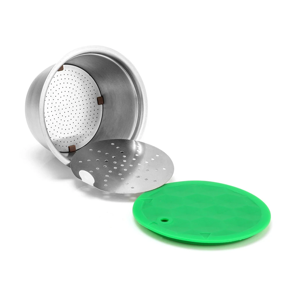 

Stainless Steel Reusable Coffee Filter Refillable Coffee Tamper Filter Cup Dripper for Dolce Gusto Crema Coffee Capsules