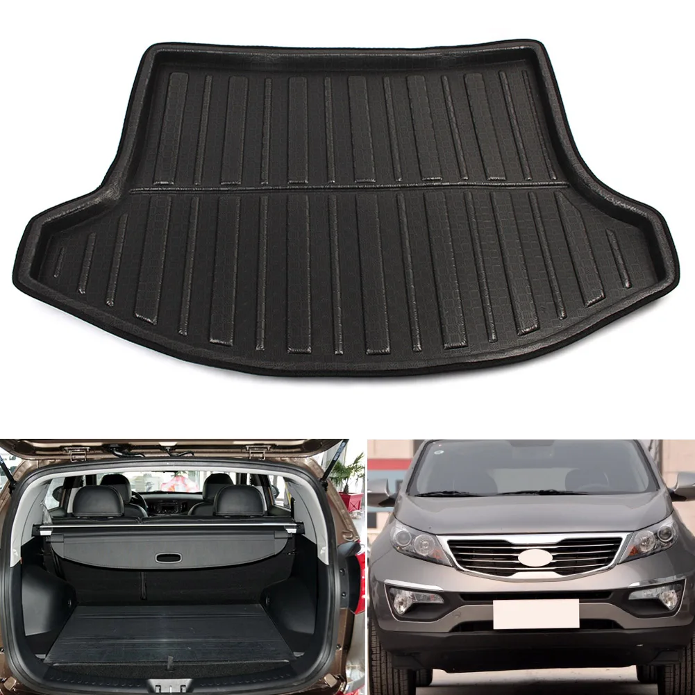 Car Rear Trunk Boot Mat Floor Tray Carpet Mud Kick Protector Cover For Kia Sportage R 2011 2012 2013 2014 2015