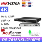 Сетевой видеорегистратор Hikvision NVR 16CH POE NVR 8MP 12MP DS-7616NXI-I216P AcuSense, сетевой видеорегистратор CCTV, система видеонаблюдения H.265 +