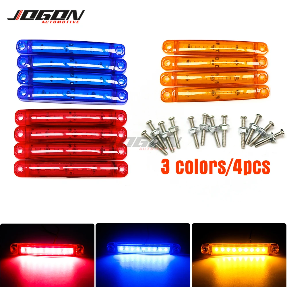 

4pcs/10pcs Universal LED Bus Truck Trailer Light Side Marker Lamp Parking warning Parking Lamp Indicator