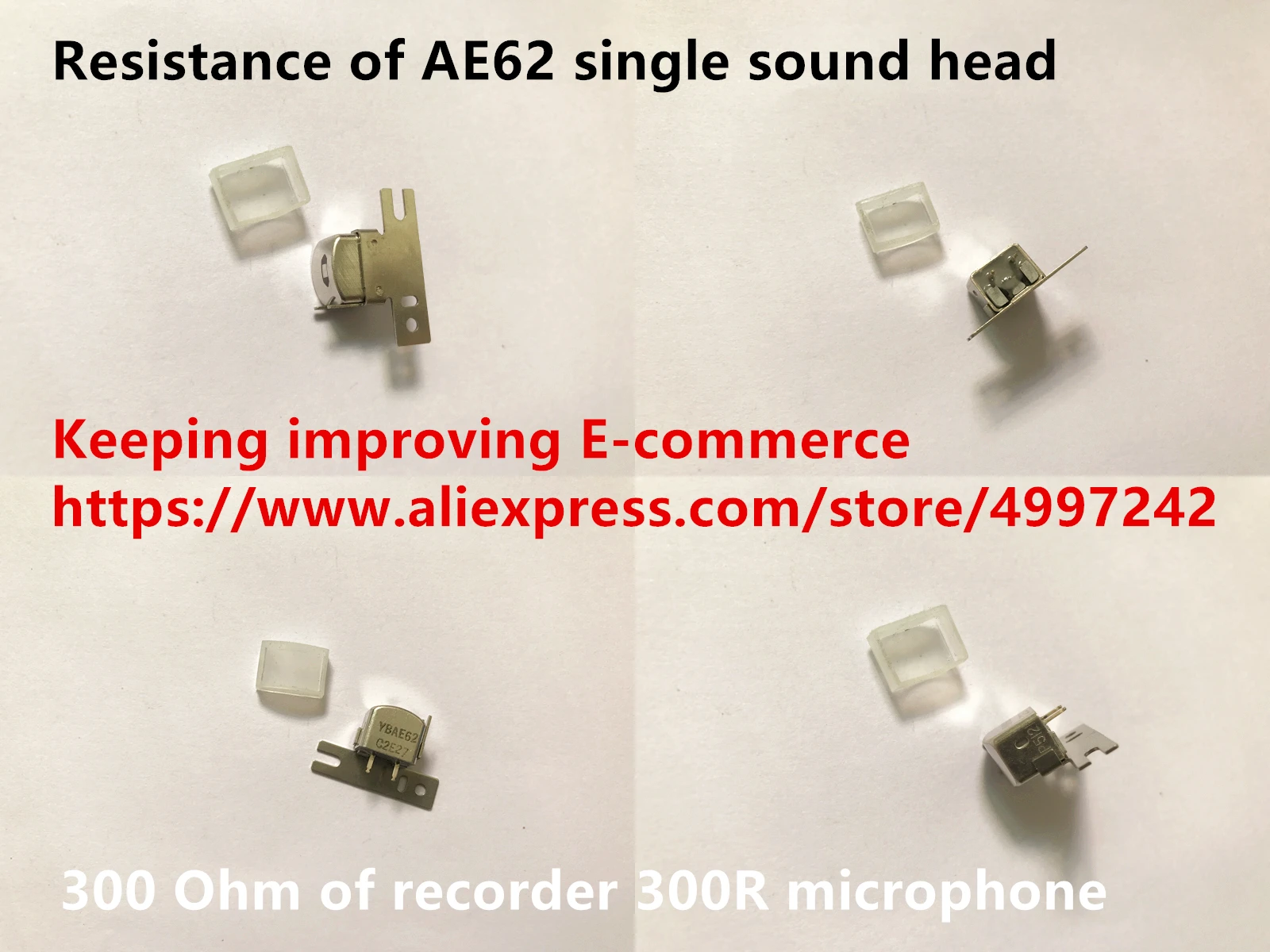 Сопротивление горячей точки AE62 Одиночная звуковая головка диктофона 300R