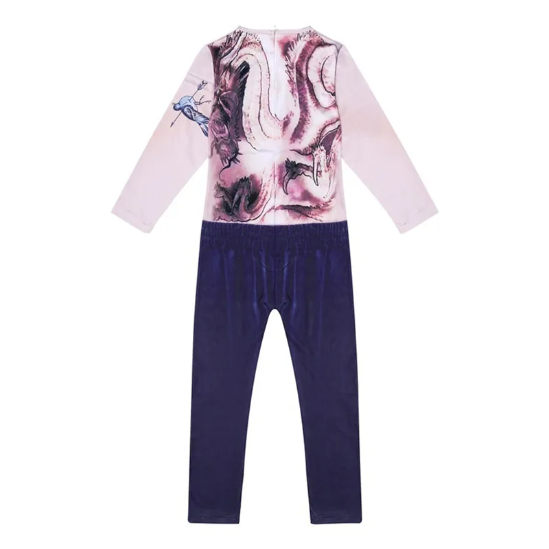 Отряд Самоубийц костюм тату Детский комбинезон с маской персонализированный