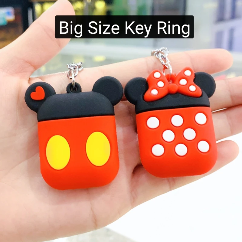 Мультяшное кольцо для ключей мышка брелок автомобиля милое Силиконовое женщин и
