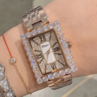 hot sale women watches luxury brand ins stainless steel strap wristwatch rhinestone diamond dress watch student clocks hours