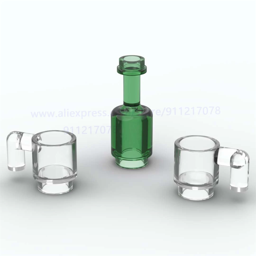 

Wine Bottle Wine Glass 10set Building Block Children diy Toys Educational Creatives Bricks Kids Christmas Gift