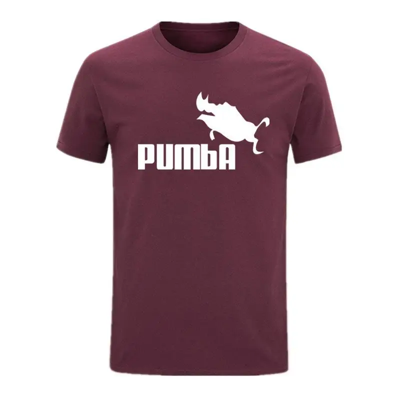 2019 Забавные милые футболки homme Pumba с принтом мужские повседневные хлопковые топы