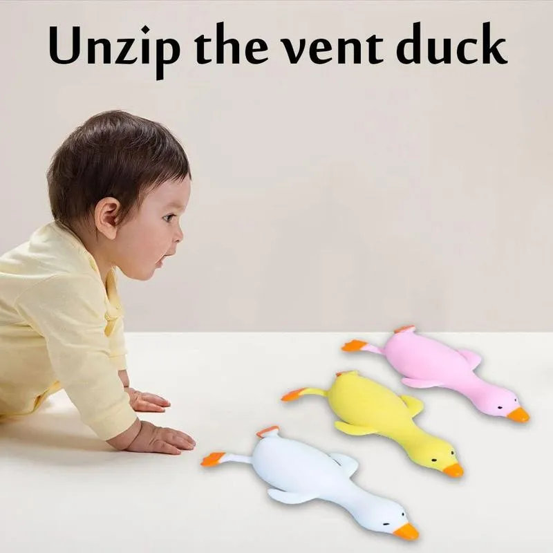 

1pcs New Duck Lalale Memory Sand Filled With Sand Stretching Relief Stress Bubble Fidget Sensory Decompression Toy For Kids