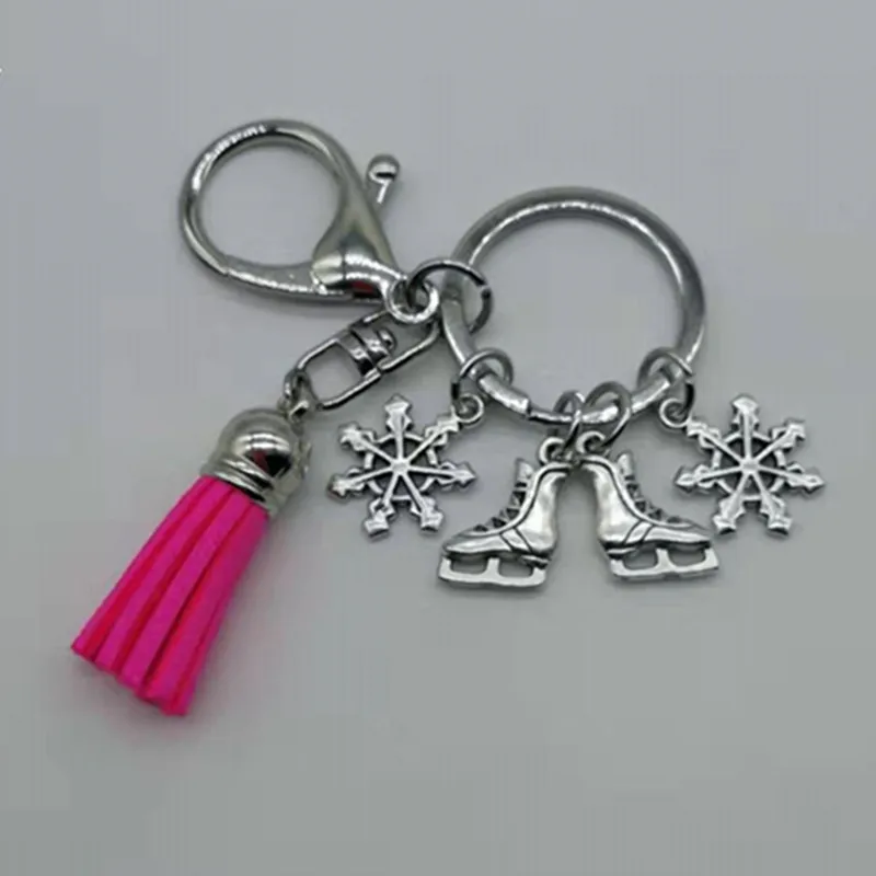 Новинка ретро антикварные коньки с кисточками снежинка подвеска брелок для