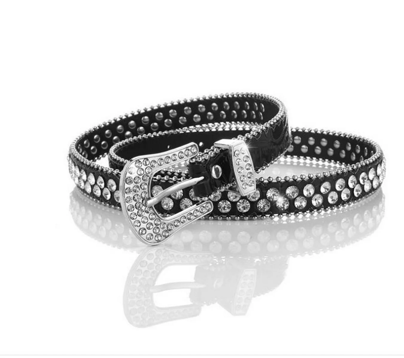 Новые белые ceinture femme 105 см 2021 стильные экокожа (полиуретан) на поясе Стразы низкая