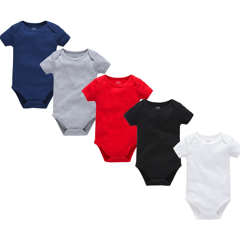 

Blank Baby Bodysuit 3 5 pcs ropa de bebe Summer Cotton Clothes Short Sleeve 0-12 months Newborn Body Overalls
