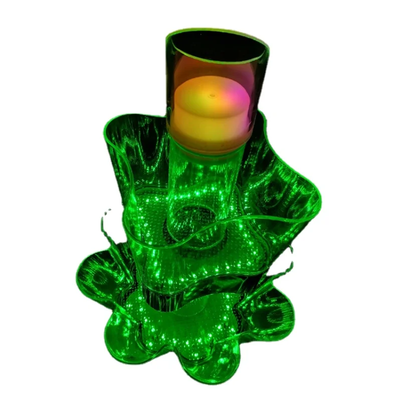 

KTV Bar Nightclub Use PC Material Led Rechargeable with Color Change Clear Plastic Champagne Ice Bucket