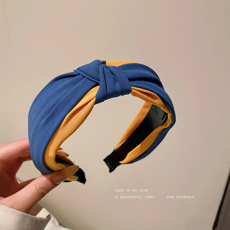 

2021 New Fashion Hair Band Five Flower Red Solid Color Folds Pattern Hair Hoop Headbands Designer Hair Accessories For Women
