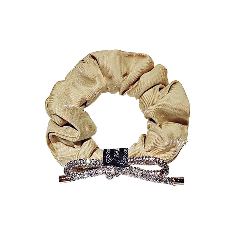 

Fashion Shiny Diamond-studded Bow Hair Ring Head Rope Ins Tie Hair Rubber Band Women Hair Accessories Head Bands