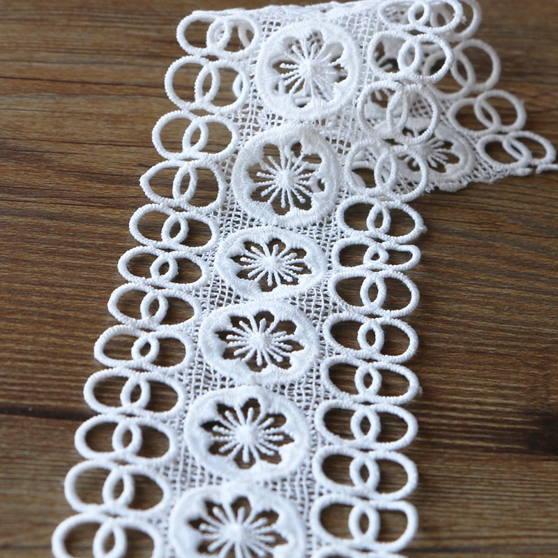 Новый стиль 1 ярд Высокое качество белое кружево хлопок шитье Домашняя одежда