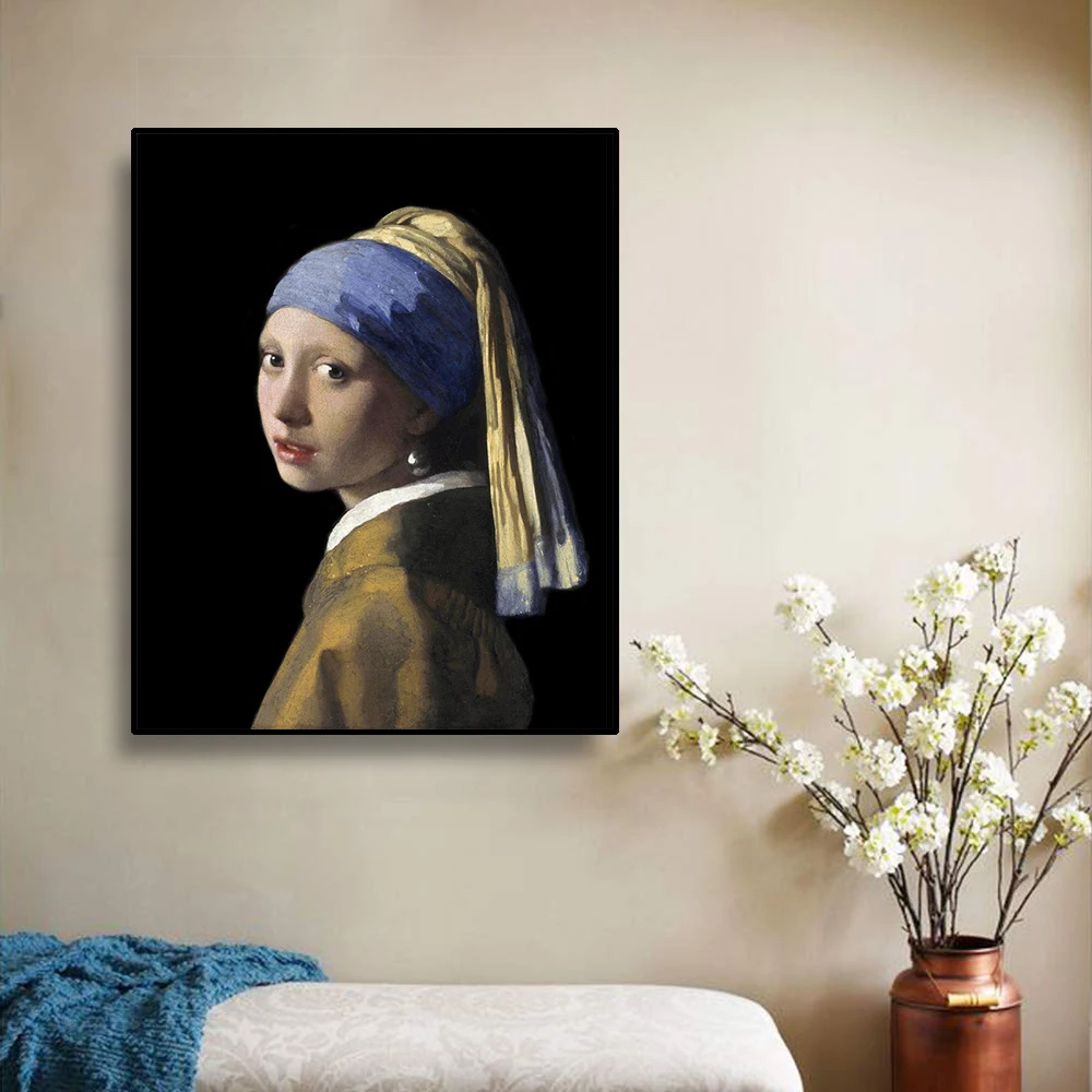 

Cassisy Canvas Oil Painting《Girl With A Pearl Earring》Johannes·Vermeer Art Picture Wall Decor Modern Home Living room Decoration