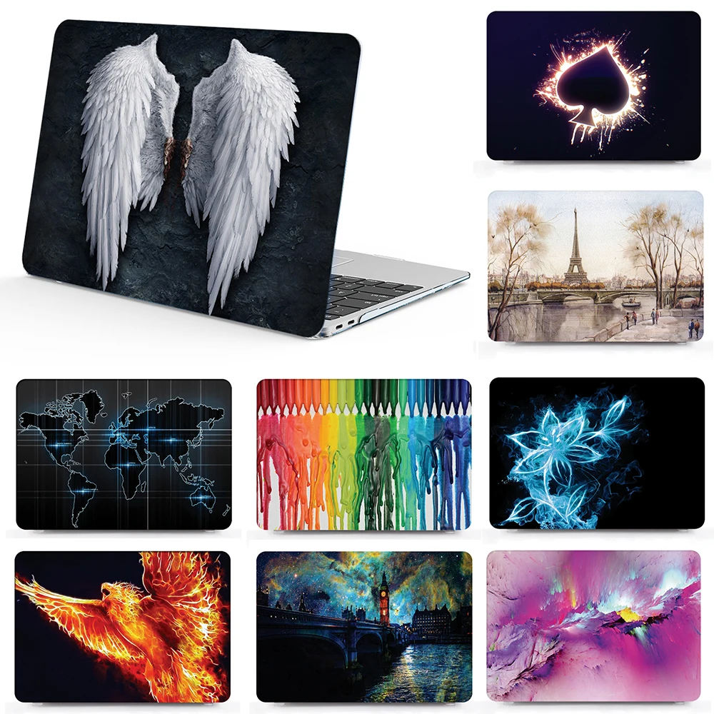 Чехол для планшета с цветной печатью Жесткий Apple Macbook Pro 13 15 16 Air 11 дюймов TouchBar Retina 12