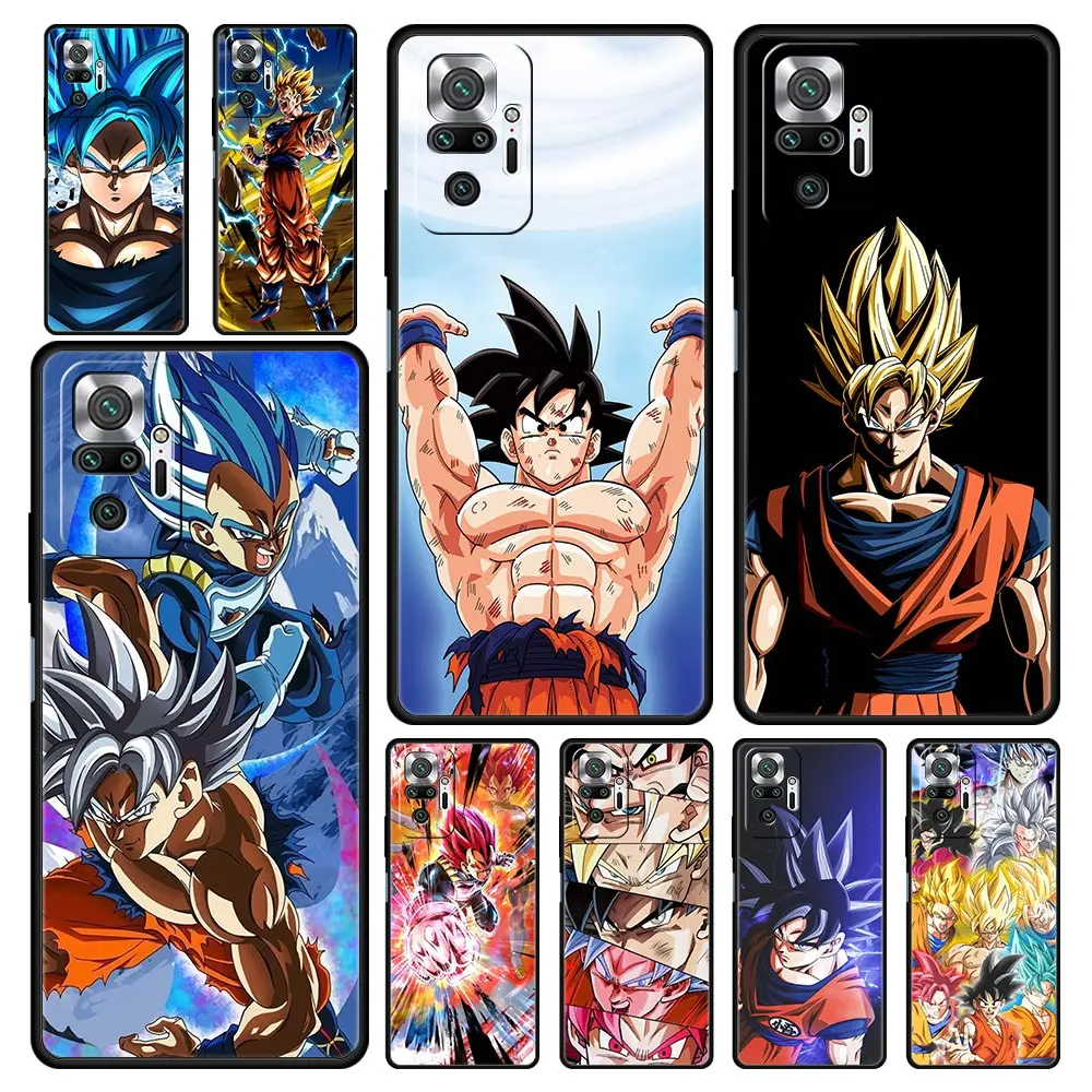 

Anime Dragon Ball Funda For Xiaomi Redmi Note 9S 9 8 11 10 Pro 7 8T K40 9C 9A 7A 8A Black Soft Silicone Phone Coque Cover