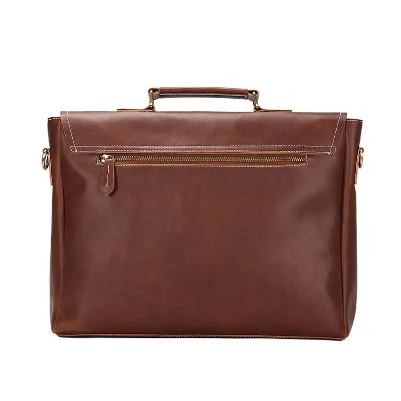 

Men's Vintage Briefcase Brand PU Leather Handbag Business office Messenger Bag Male Large Solid Shoulder Bag Casual Buckle Tote