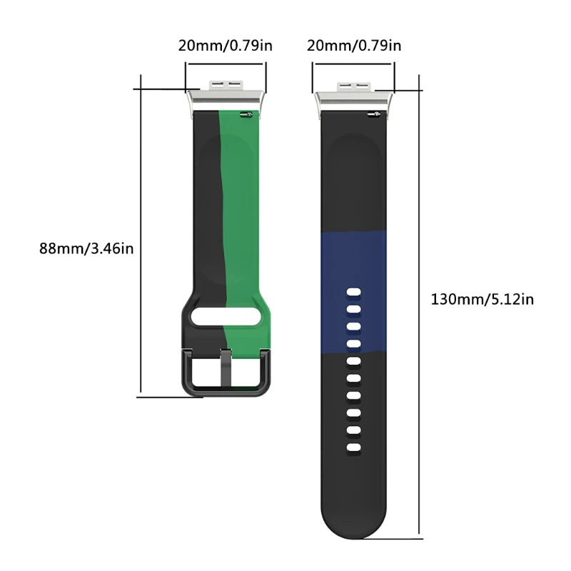 

Quick Release Leather Strap For-Huawei Watch Fits Three-Ring Three-Color Silicone Strap