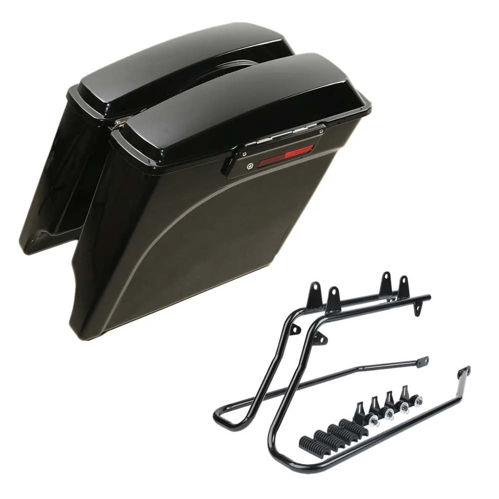 Мотоцикл 5 &quotрастягивающиеся седельные сумки конверсионные кронштейны для Harley