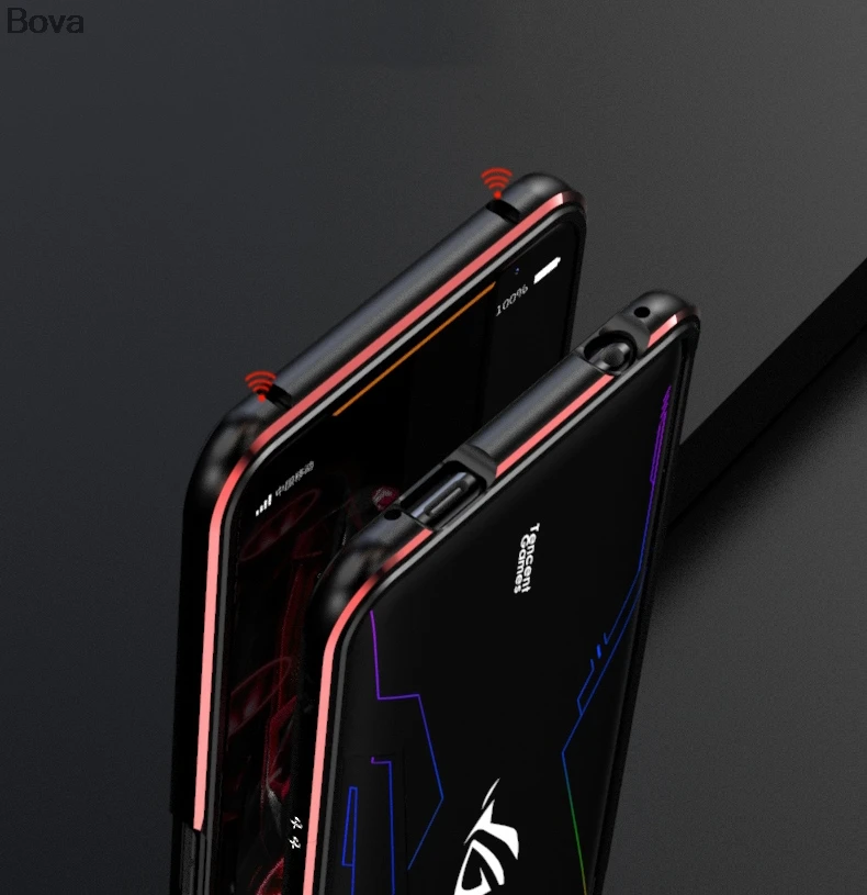 Чехол для ROG Phone2 роскошный Ультратонкий алюминиевый бампер для Asus ROG Phone 2 ZS660KL+ 2 пленки(1 передняя+ 1 задняя