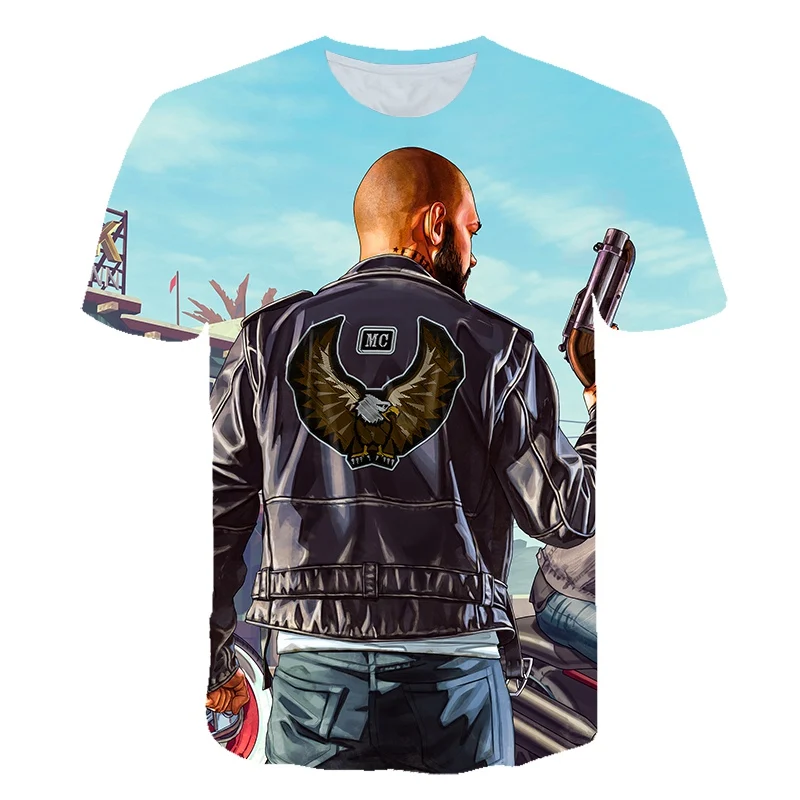

2021 New Summer Trendy Male Game 3d Printed T-shirt, Cool Choice Game Punk Trendy Male T-shirt Colorful 3d Printed T-shirt6XL