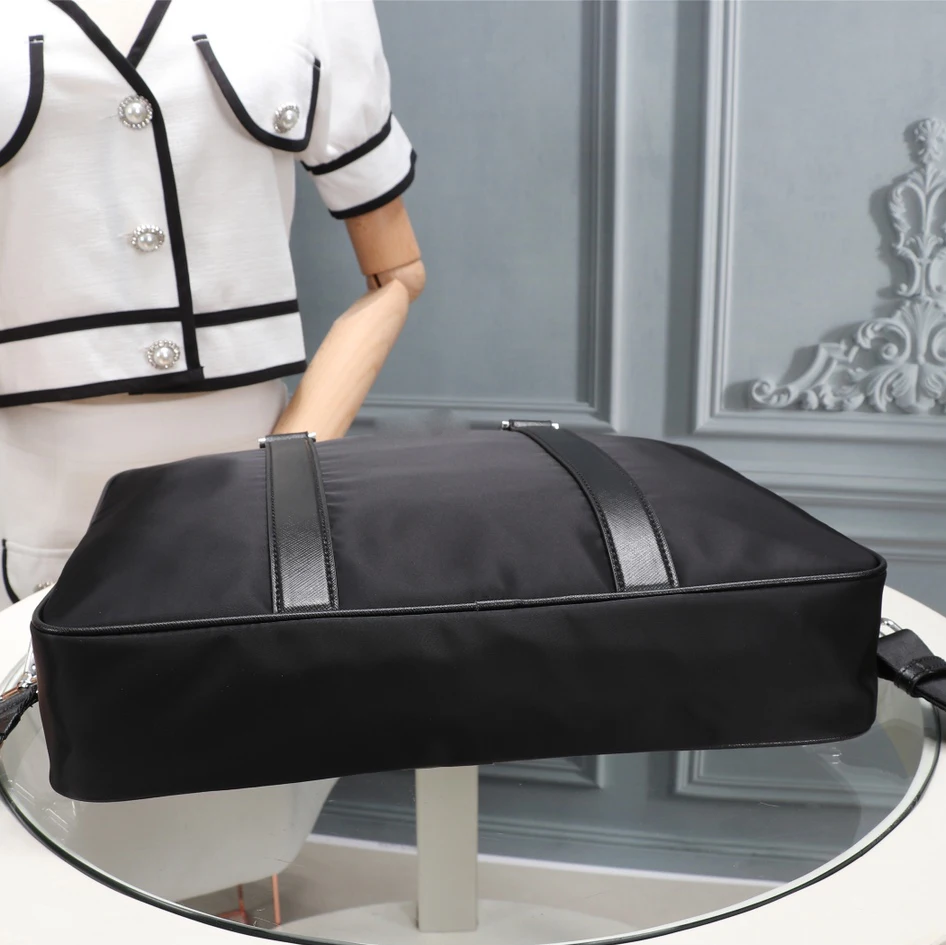 

Classic Stitching Large Laptop Bag Multifunctional Office Detachable Portable Crossbody Bag Designer Zipper Nylon Shoulder Bag