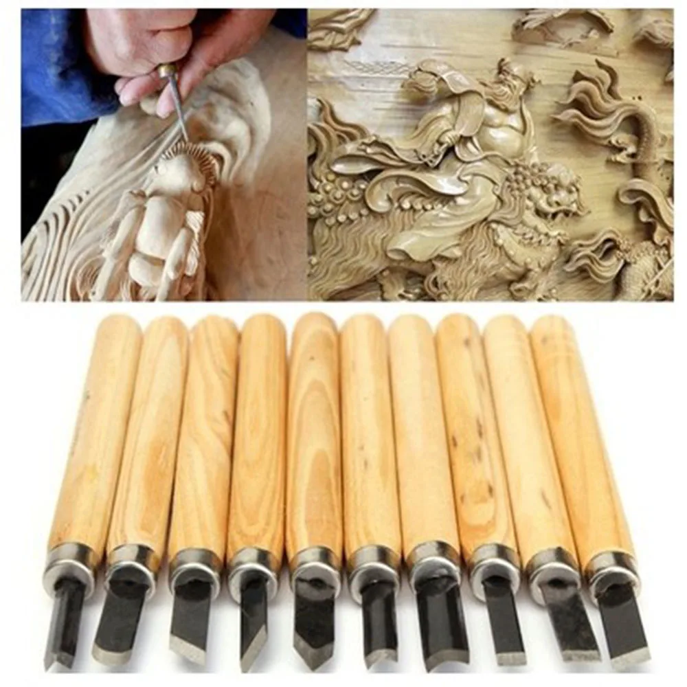 Нож для ручной резьбы из марганцевой стали искусственный нож по дереву модель