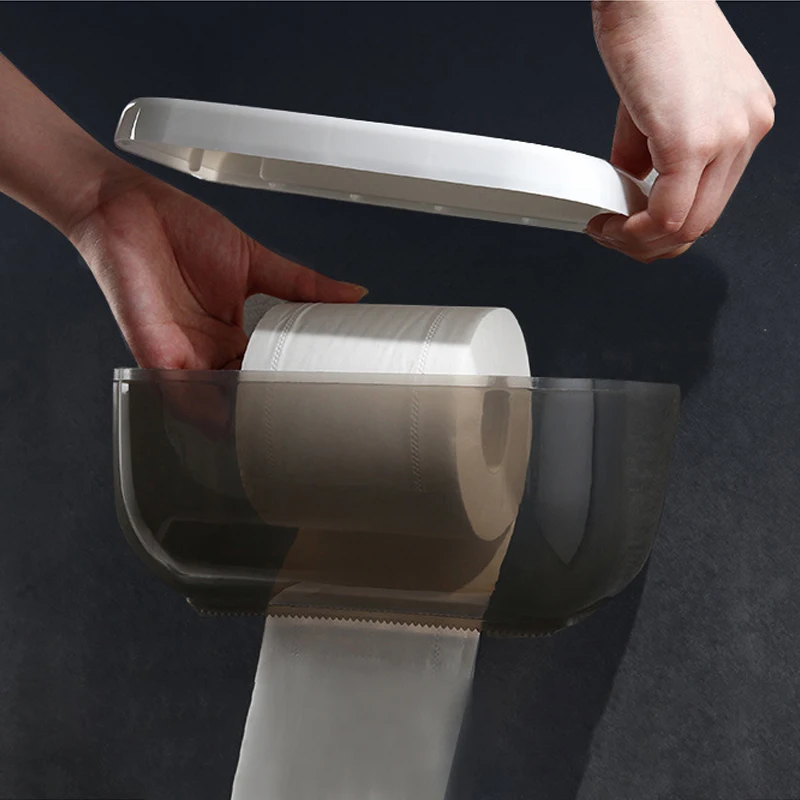 Водонепроницаемый пластиковый ящик для туалетной бумаги дома кухни диспенсер