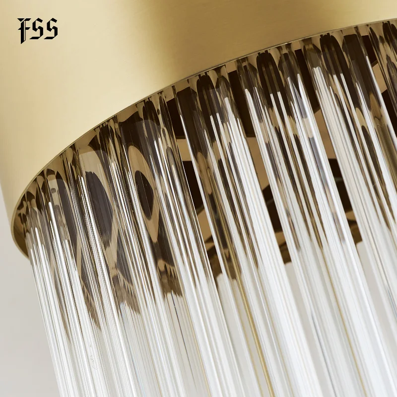 Настольная лампа FSS в современном скандинавском стиле с кристаллами золотого и