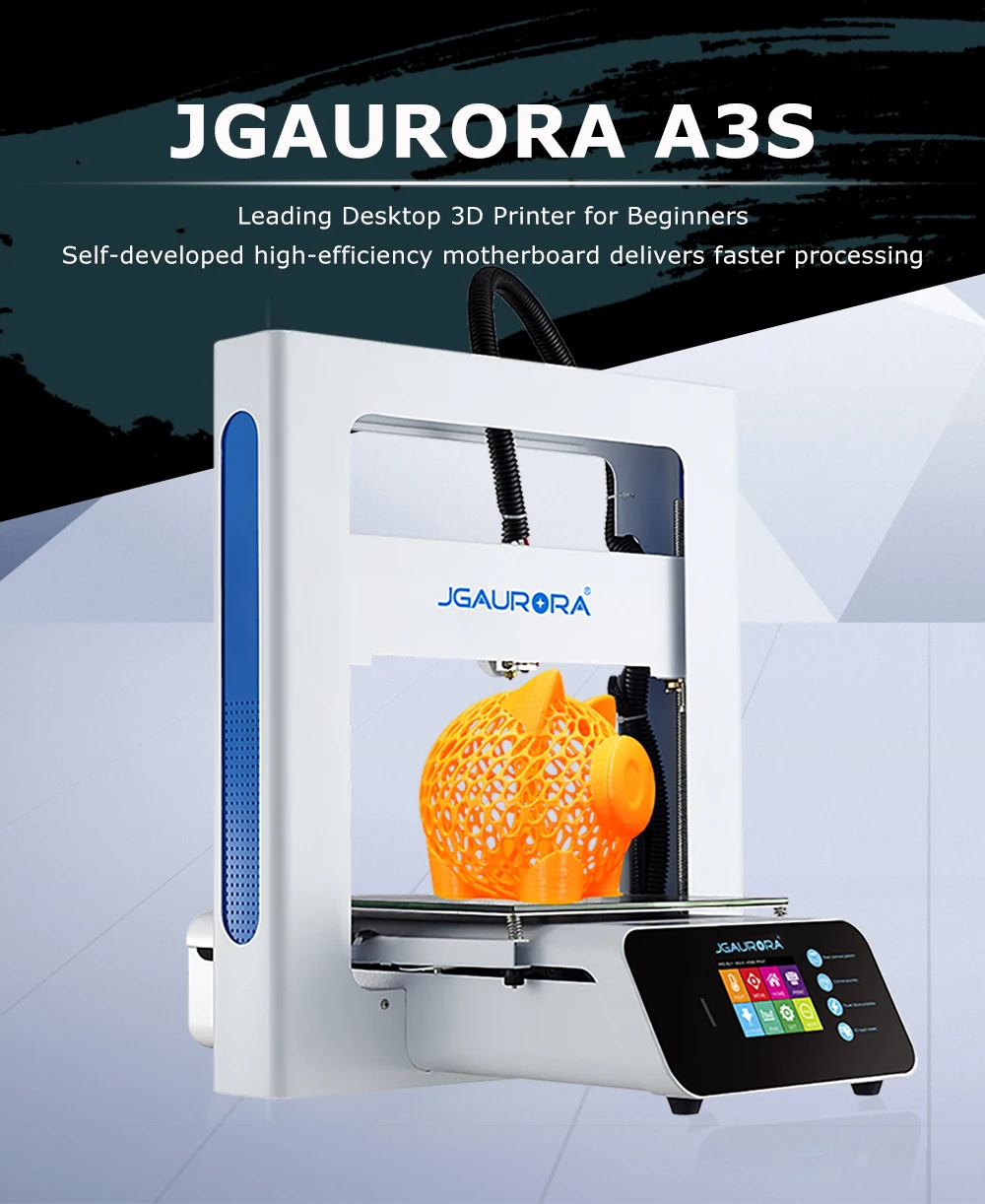 JGAURORA A3S 3d принтер обновленный RAMPS для Prusa с большой размер сборки корабль с фабрики напрямую или США/Великобритания/Германия/Россия склад