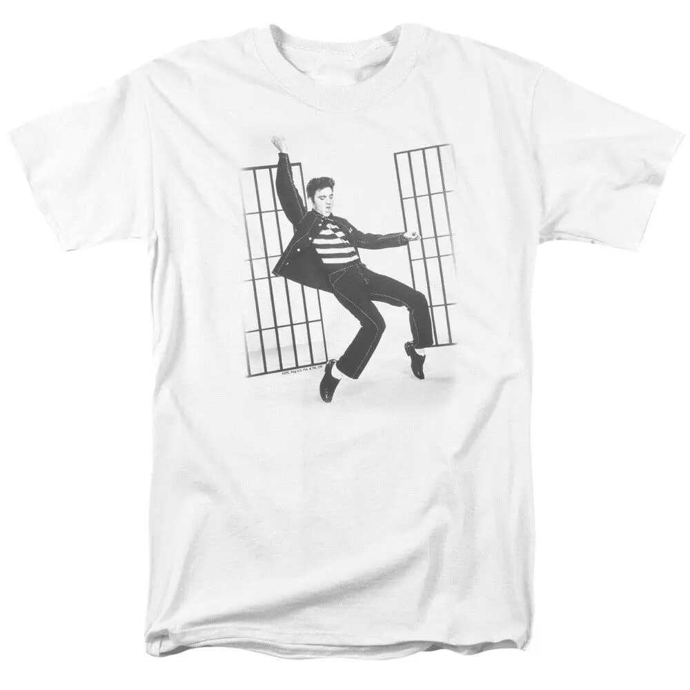 Футболка Elvis Presley белая футболка Jailhouse Rock аниме | Мужская одежда