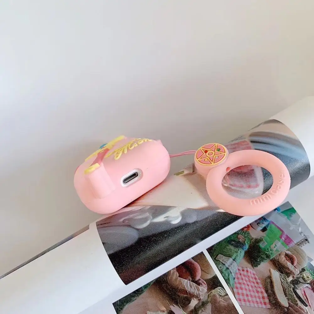 GOOYIYO-для Airpods 1 2 мультфильм силиконовый чехол Сейлор Мун наушники-вкладыши