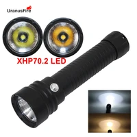 scuba diving flashlight xhp70 2 led dive torch light underwater 100m new xhp70 diving flashlgiht torch powered by 23265026650