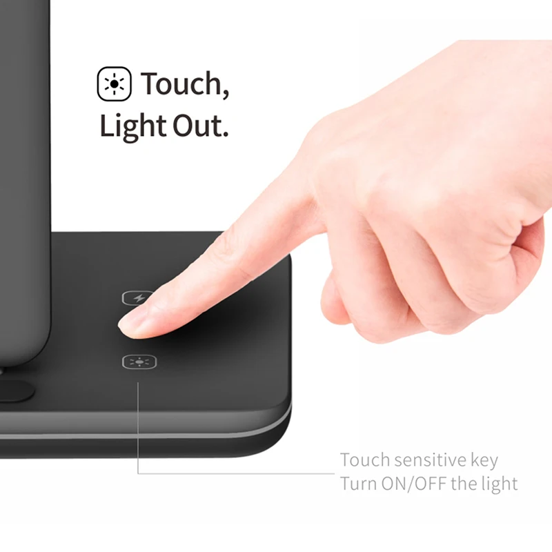 

Qi Wireless Charger Stand For IPhone 11 XS XR X 8 AirPods Pro Charging Base, Suitable For Apple Watch Series
