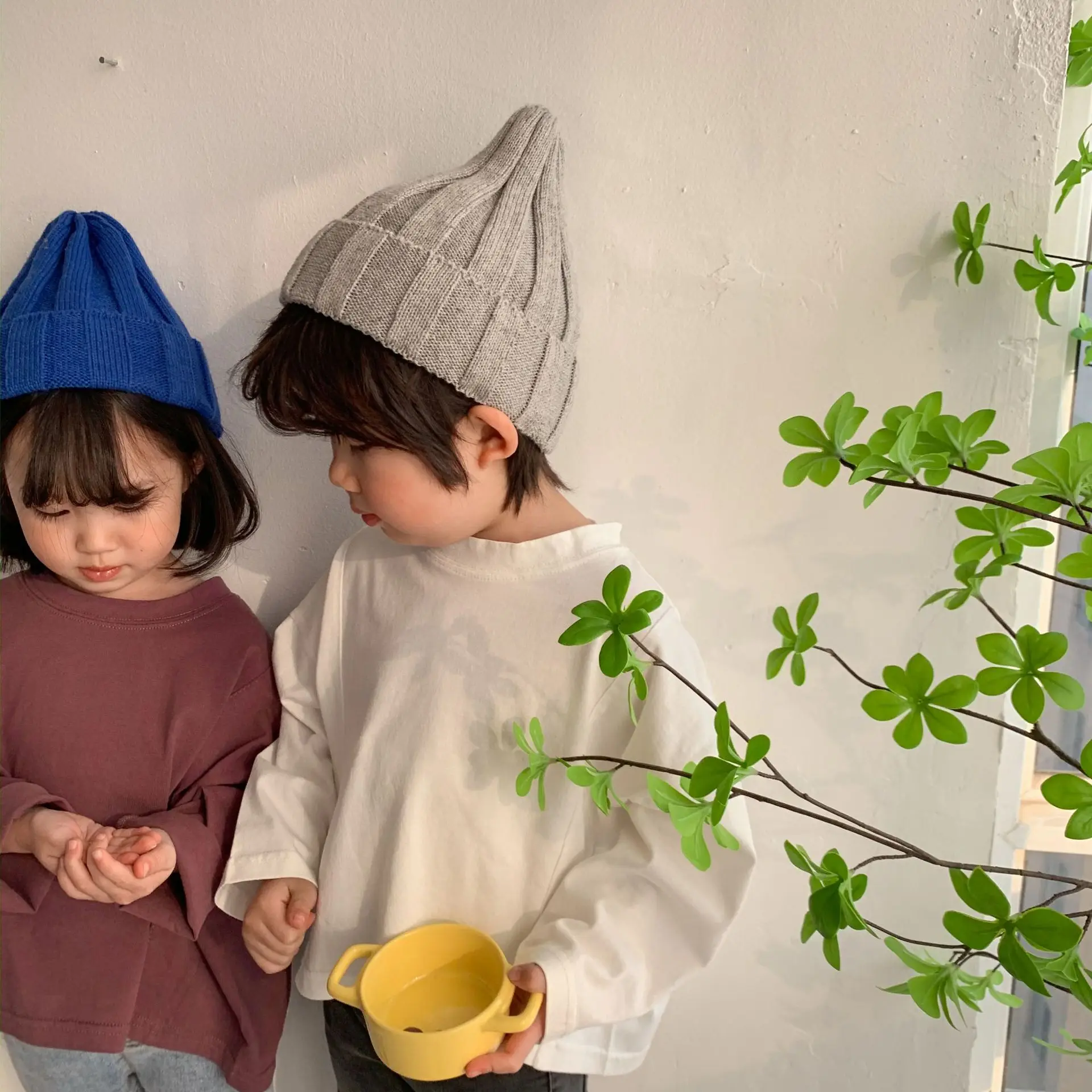 

2021 Spring New Children's T Shirt Unisex Soft and Loose Bottoming T Shirt Baby Boys and Girls Long-sleeved Korean T-shirt 2-7Y