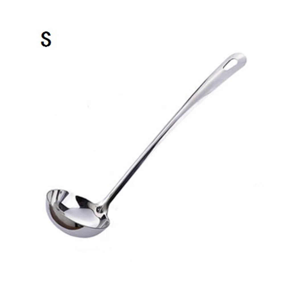 

Long Handle Stainless Steel Heat-resistant Ladle Cooking Tool For Home Kitchen Or Restaurant Kitchen Tool Soup Spoon Tableware