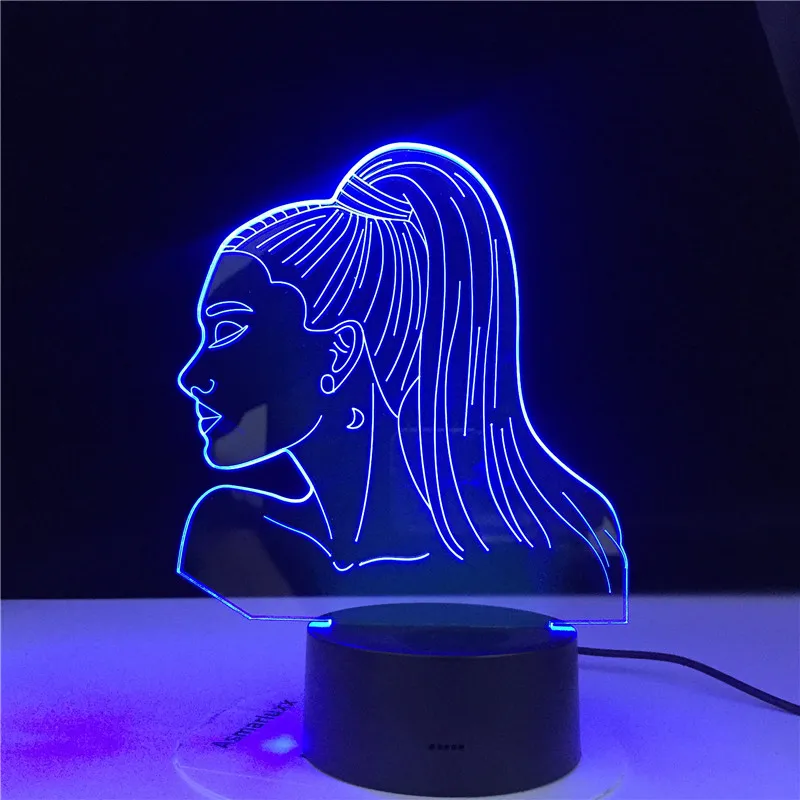 

Singer Ariana Grande Gift Touch Sensor Color Changing Work Desk Lamp Celebrity for Fans Bedroom Decor 3d Acrylic Night Light