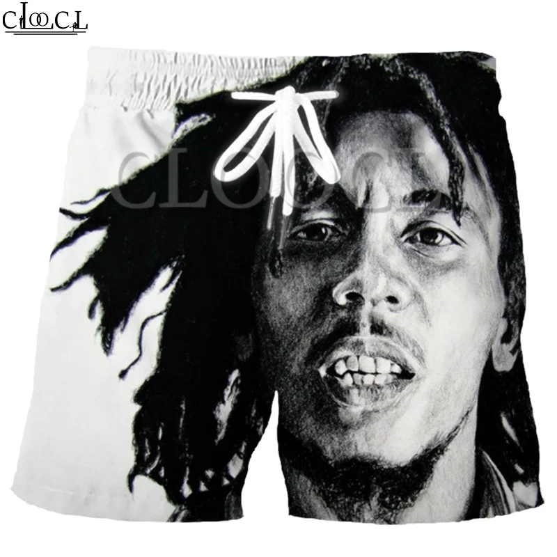 Мужские летние спортивные шорты CLOOCL Singer Reggae Creator Bob Marley с 3D принтом модные в стиле