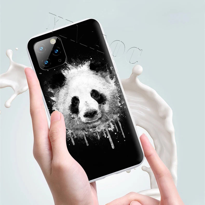 YIMAOC прекрасный Забавный чехол для телефона с пандой iPhone 11 Pro XS X XR Max 8 7 6 6S Plus SE 5S |
