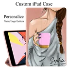 Чехол силиконовый с логотипом на заказ для iPad Air 4, чехол 10,2, 8 поколения, 2020, 7, 6, Pro 11, держатель для планшета 9,7, Mini 5, 2, 3, чехол