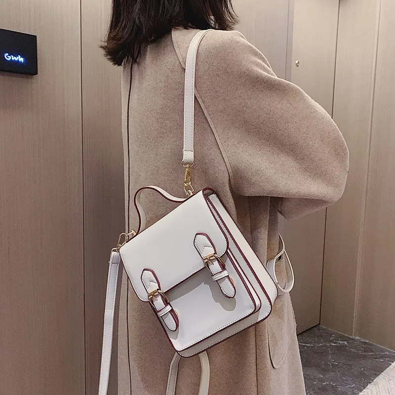 Женский рюкзак из мягкой кожи маленькая школьная сумка в британском ретро стиле