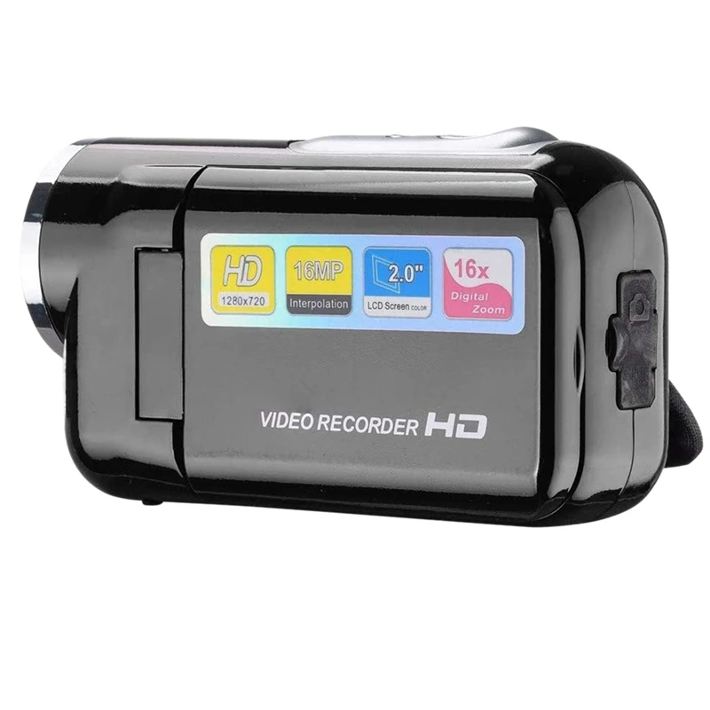 

Видеокамера HD 720P, цифровая камера с 4-кратным цифровым зумом, портативная видеокамера Full Hd, цифровой рекордер
