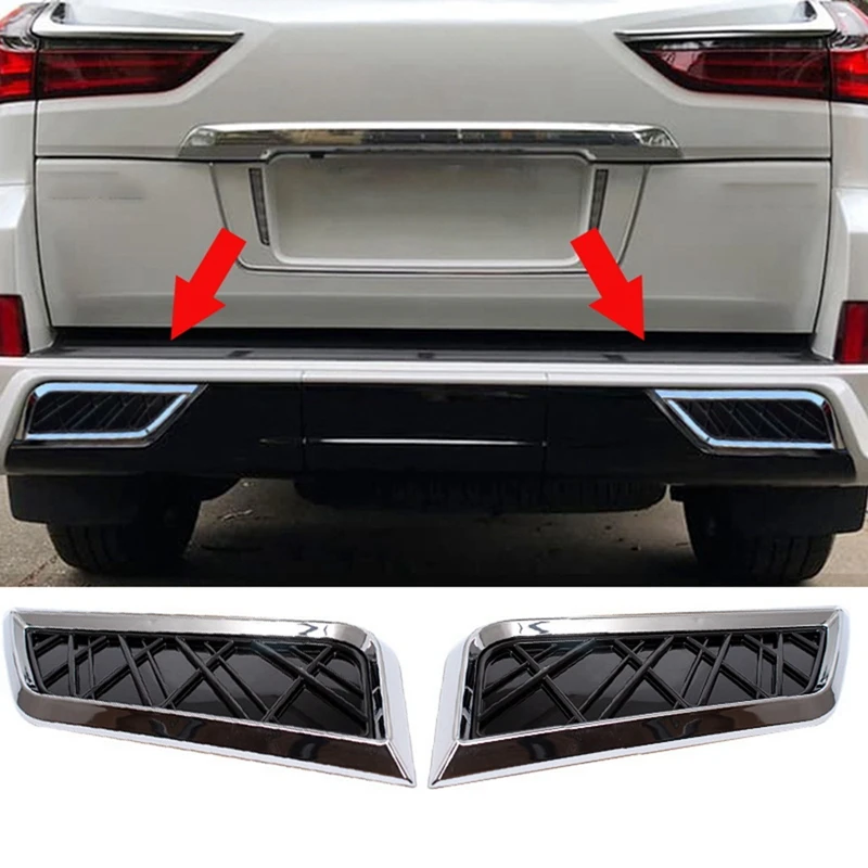 

NEW-Car Exterior Rear Bumper Guard Styling Trim Rear Bumper Add-on Aprons for Lexus 570 LX570 2016-2021