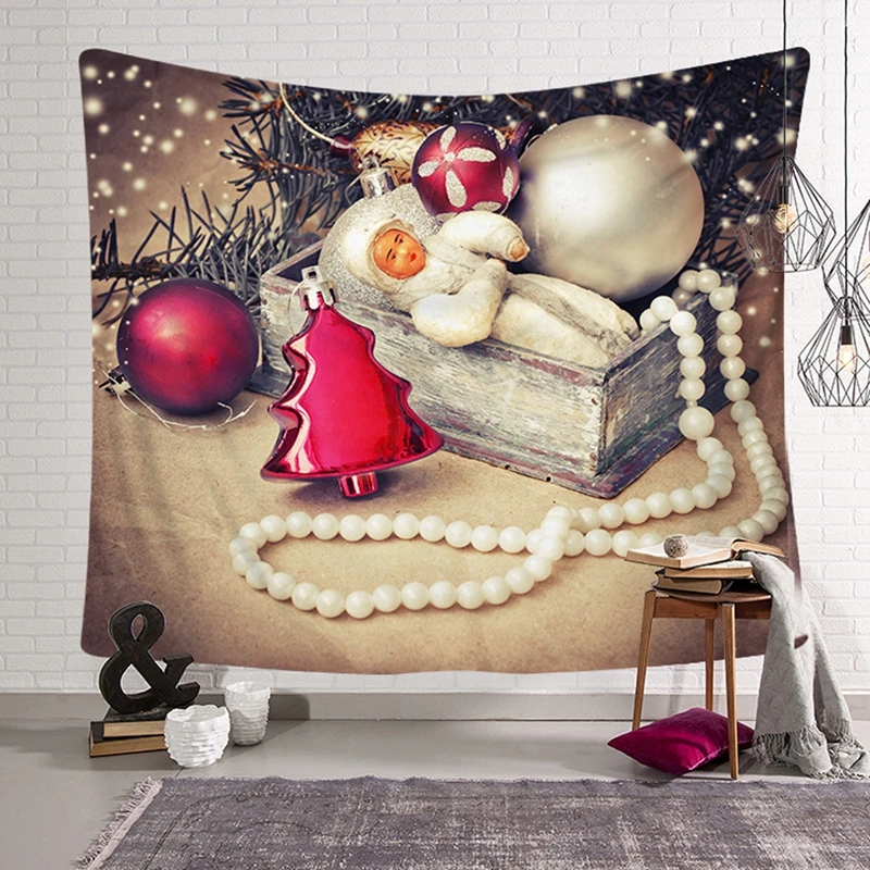 Рождественский гобелен праздник настенный орнамент для украшения дома пляжные