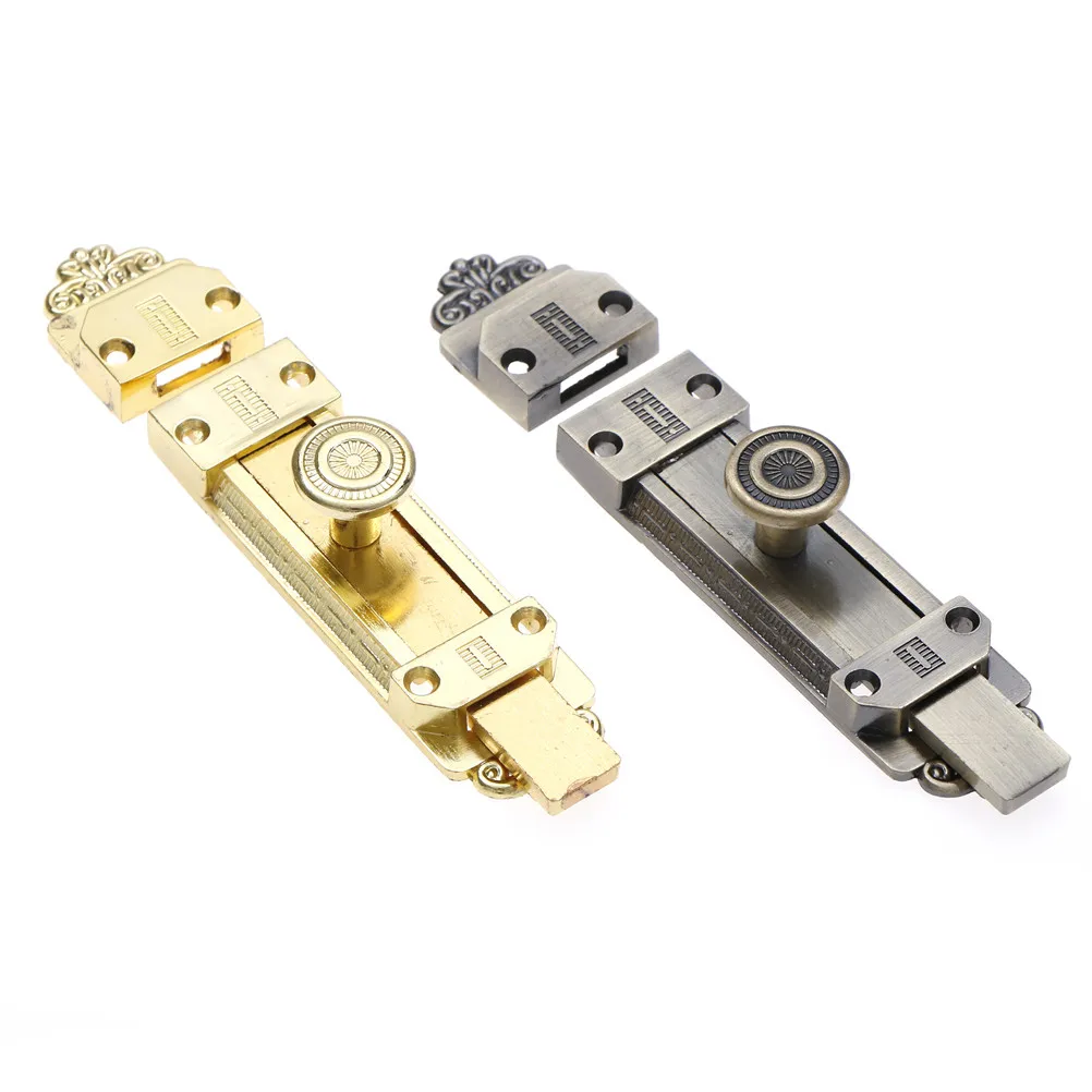 

1PCS Vintage Door Latch Zinc Alloy Sliding Lock Latch Barrel Bolt Bronze For Household Furniture